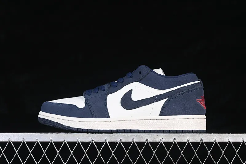 All categories Air Jordan Jordan series basketball shoes Air Jordan 1 Low Air Jordan 1 Low AJ1 Joe 1 white dark blue low-top cultural and casual sneakers IO7448-400